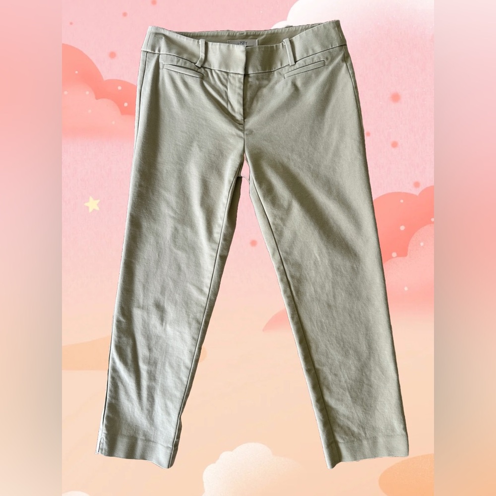 LOFT Beige Tapered Riviera Marisa Pant Size 2
